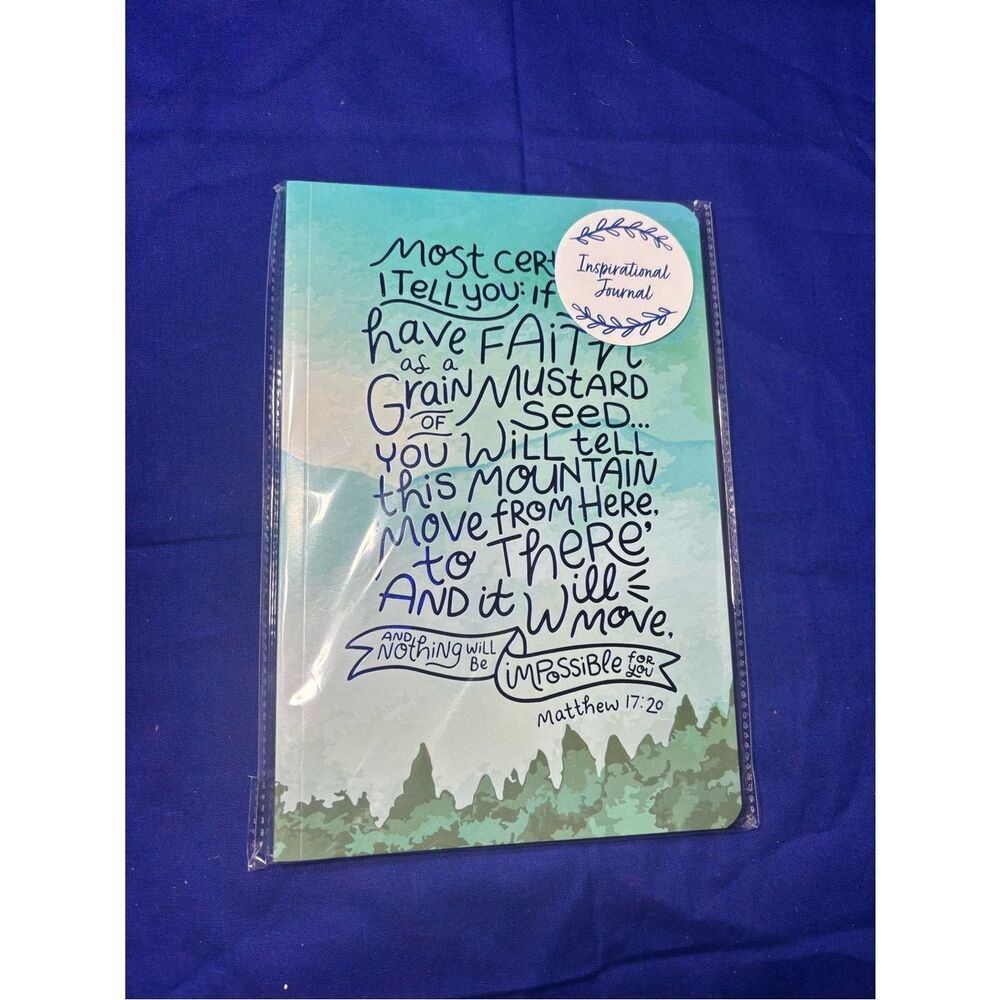 New Inspirational Faith Journal - Teal Green Cover Spiritual Matthew 17:20